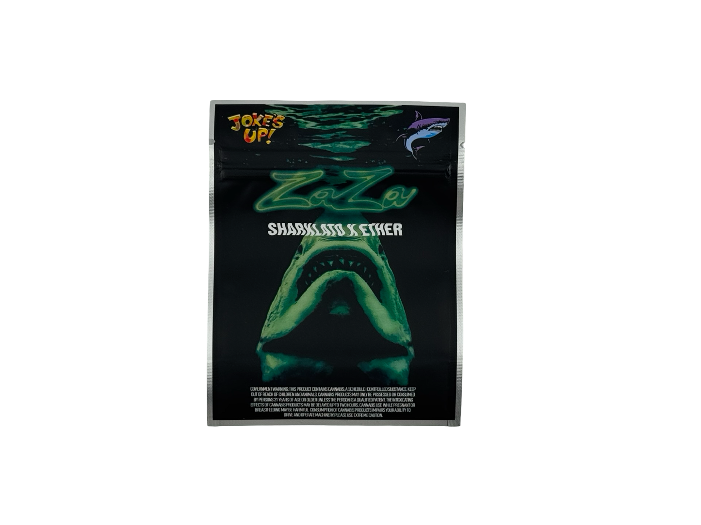 ZaZa Sharklato X Ether 3.5g Mylar Bags Jokes Up