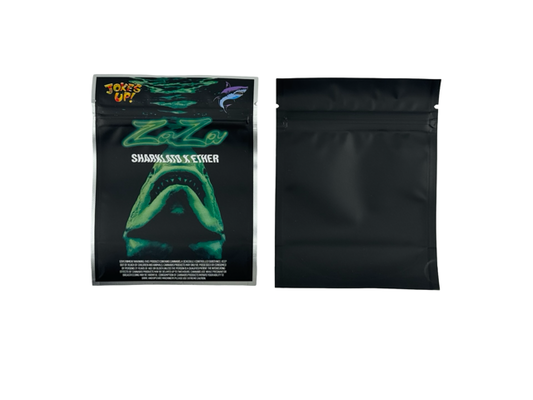 ZaZa Sharklato X Ether 3.5g Mylar Bags Jokes Up